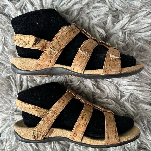 Vionic Amber tan cork style slingback strappy sandals women’s shoe size 7 - Picture 7 of 11